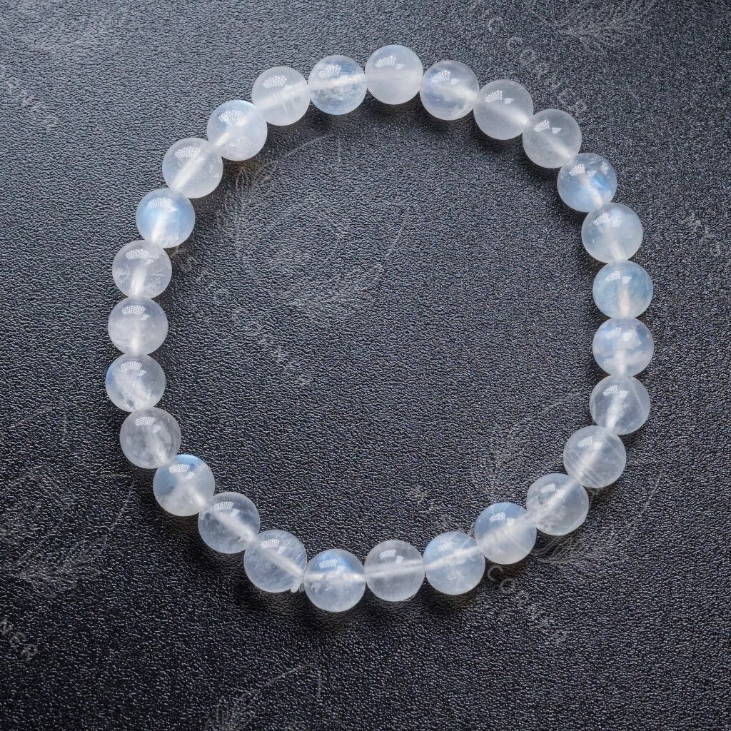  [HIGH QUALITY] Vòng hạt/Chuỗi vòng Moonstone (đá mặt trăng) hỗ trợ sức mạnh tinh thần, trực giác, vòng tay đá phong thuỷ 