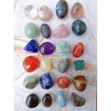  (2 - 3 cm) Set 24 viên đá thạch anh tumbled, Set đá may mắn thanh tẩy Tarot, Reiki, phong thủy, thiền định 