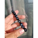  Vòng hạt đá phong thủy Mắt hổ xanh, Mắt chim ưng (Blue Tiger's Eye) size 8 - 10li 