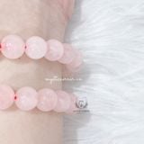  Vòng tay đá phong thuỷ thạch anh Hồng tự nhiên size 8li - 10li 