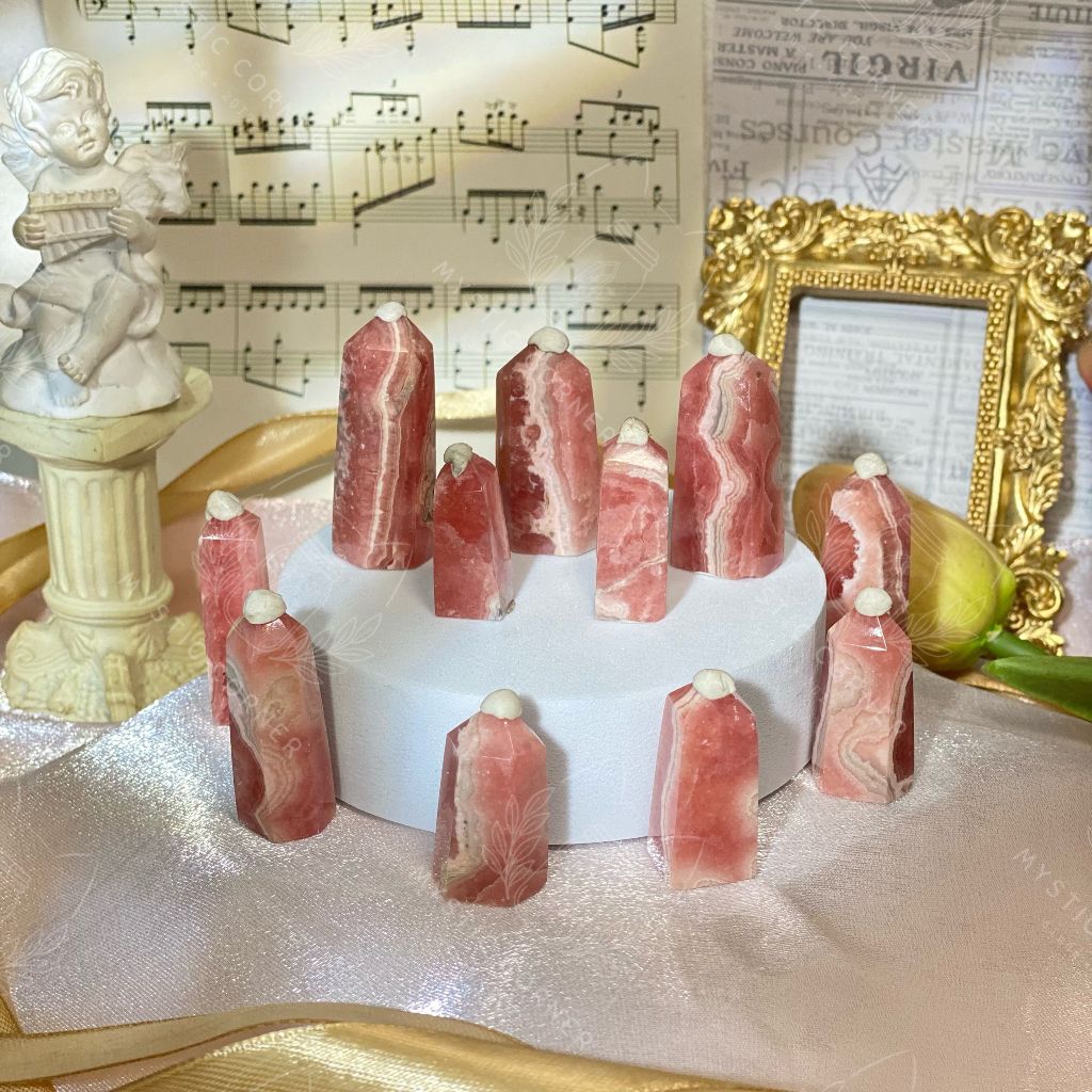  [HIGH QUALITY] Đá Đào Hoa Rhodochrosite, đá mang năng lượng yêu thương, tình yêu, chữa lành, đá phong thuỷ, reiki 