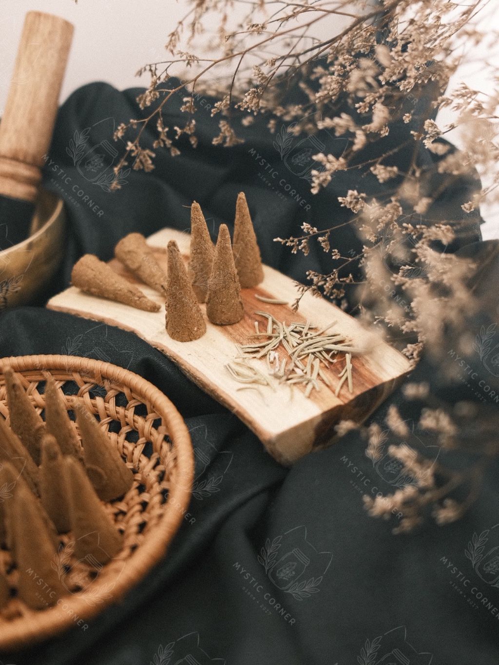  [ORGANIC TỰ NHIÊN] Nụ Trầm Thảo Mộc Rosemary (Lá Hương Thảo), nụ trầm thanh tẩy nhà cửa, thanh lọc không khí 