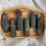  Trụ đá Bloodstone (huyết ngọc) dùng trong năng lượng, Reiki, Tarot, phong thủy 