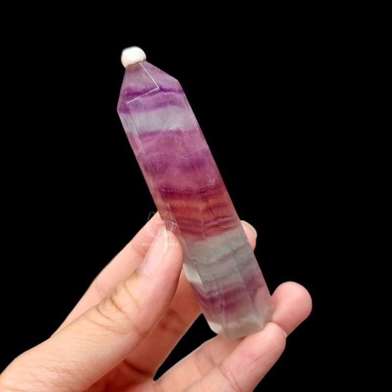 [HÀNG ĐẸP] trụ Fluorite, trụ đá thạch anh, đá thanh tẩy Tarot, Reiki, thiền định 