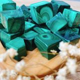  Viên đá thanh tẩy Malachite Tumbled (Đá Lông Công) tự nhiên dùng trong Tarot, Reiki, đá phong thủy 