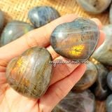  Tim đá Labradorite (Đá xà cừ - Hắc Nguyệt Quang) đá thanh tẩy Tarot, Reiki, đá thạch anh phong thủy 