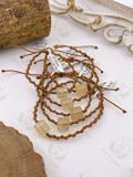  Vòng tay đá phong thuỷ lu thống Thạch anh tóc Vàng thắt macrame (Rutilated Quartz) hỗ trợ may mắn, tài lộc 