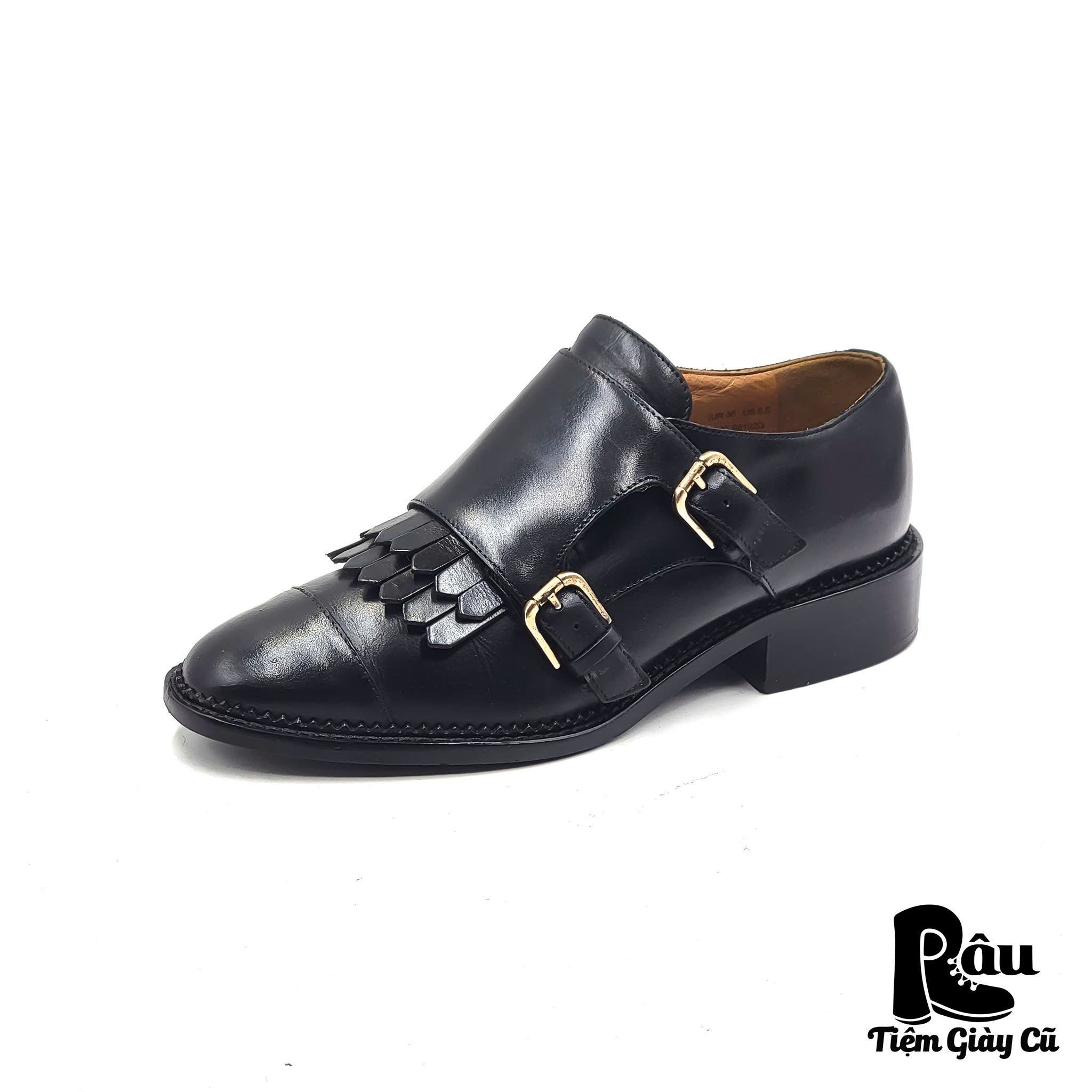  |SIZE 36| & OTHER STORIES KILTIE DOUBLE MONK STRAP LOW HEEL SHOES Z36-6888 