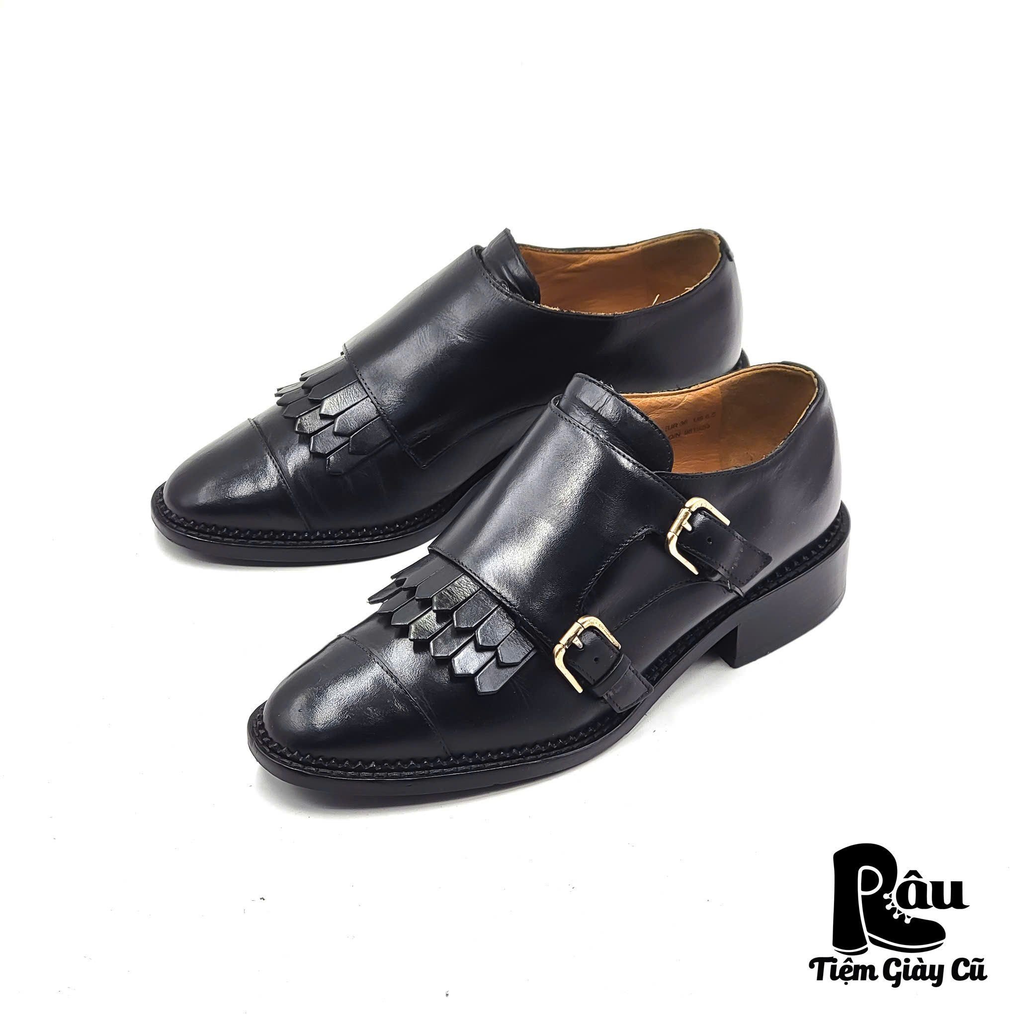  |SIZE 36| & OTHER STORIES KILTIE DOUBLE MONK STRAP LOW HEEL SHOES Z36-6888 