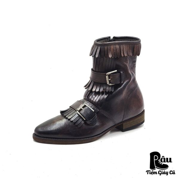  |SIZE 38| KSUBI KILTIE-STRAP BOOT W SIDE ZIP Z38-5957 