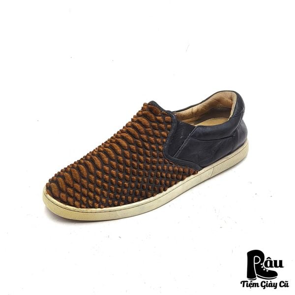  |SIZE 40| CHRISTIAN LOUBOUTIN MASTER KEY CALF HAIR SLIP ON SHOES AGA40-5981 