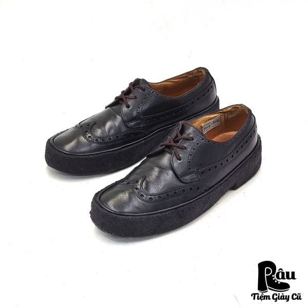  |SIZE 42| THE ORIGINAL PLAY BOY 311905 73 SMOOTH BLACK CLASSIC BROGUE SHOES Z42-6060 