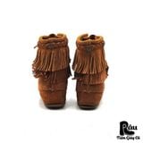  |SIZE 38| MINNETONKA DOUBLE FRINGE MOCCASIN BOOT Z38-5966 