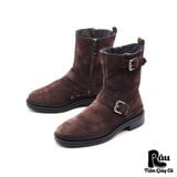  |SIZE 43| CALVIN KLEIN JEANS KRIS MOCHA SUEDE DRESS BOOT Z43-6208 