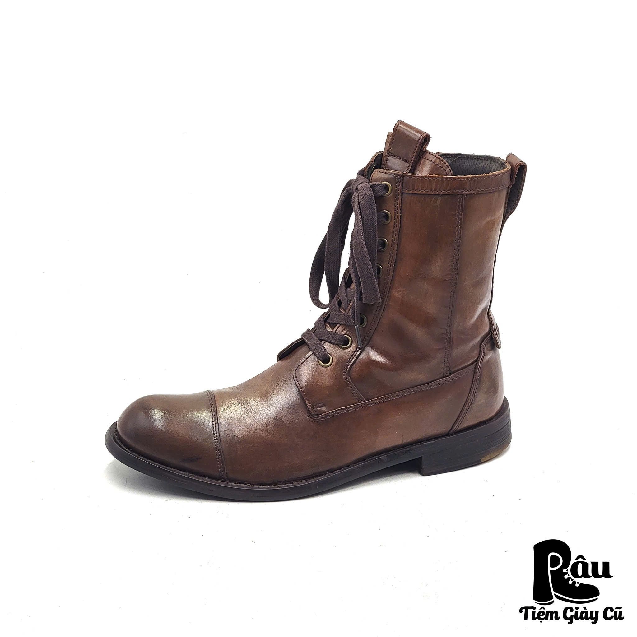  |SIZE 41| JOHN VARVATOS CAP TOE SIDE ZIP LACE UP BOOT Z41-6316 