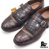  |SIZE 42| CHURCH'S SHANGHAI CROCODILE SINGLE MONK STRAP SHOES Z42-6286 