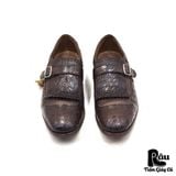  |SIZE 42| CHURCH'S SHANGHAI CROCODILE SINGLE MONK STRAP SHOES Z42-6286 