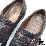  |SIZE 42| CHURCH'S SHANGHAI CROCODILE SINGLE MONK STRAP SHOES Z42-6286 