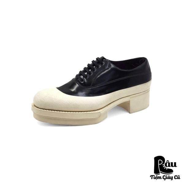  |SIZE 38| PRADA RUNWAY FW 2012 DIPPED PLATFORM RUBBER SHOES Z38-6331 