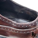  |SIZE 40| PRADA SPAZZOLATO WINGTIP PLATFORM LACE UP SHOES Z40-6380 