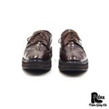  |SIZE 40| PRADA SPAZZOLATO WINGTIP PLATFORM LACE UP SHOES Z40-6380 