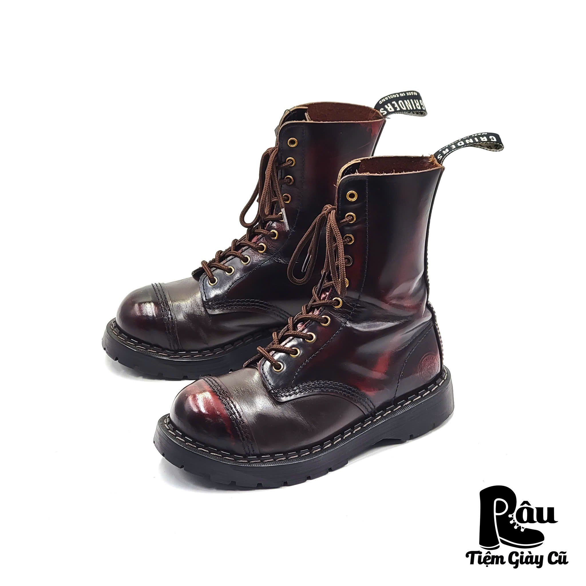  |SIZE 36| GRINDERS STAG BURGUNDY 10-EYES G300/10T RANGER BOOT Z36-6507 