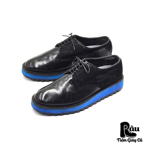  |SIZE 41| CONTRAST BLUE SOLE CHUNKY DERBY SHOES AN41-6499 