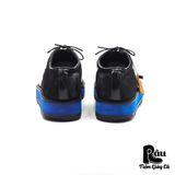  |SIZE 41| CONTRAST BLUE SOLE CHUNKY DERBY SHOES AN41-6499 