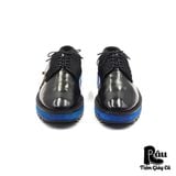  |SIZE 41| CONTRAST BLUE SOLE CHUNKY DERBY SHOES AN41-6499 