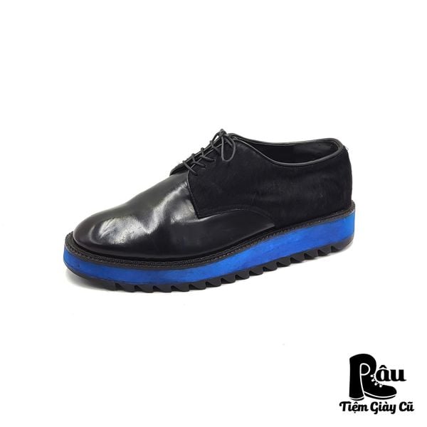  |SIZE 41| CONTRAST BLUE SOLE CHUNKY DERBY SHOES AN41-6499 