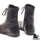  |SIZE 43| BOCAGE 7-EYELETS SIDE ZIP LACE UP BOOT Z43-6654 