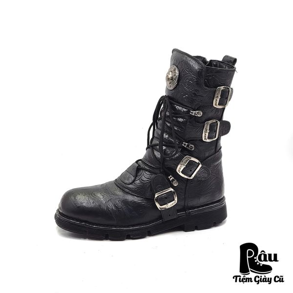  |SIZE 40| NEW ROCK M-1473-S43 AIR CHAMBERS METALLIC COMFORT LIGHT BOOT Z40-6675 