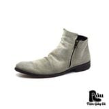  |SIZE 42| ARGIS 12112 DOUBLE SIDE-ZIP SUEDE DRAPE BOOT Z42-6782 