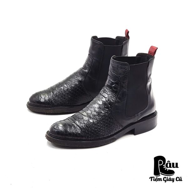  |SIZE 39| BILLI BI COPENHAGEN 27424 BLACK / RED CHELSEA BOOT AP39-6793 