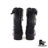  |SIZE 38.5| UGG BLACK REESE MOTOR BOOT Z38.5-6795 