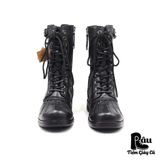  |SIZE 38.5| UGG BLACK REESE MOTOR BOOT Z38.5-6795 
