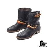  |SIZE 38| AREA FORTE DISTRESSED CRACKED LEATHER STRAPS BOOT Z38-6810 