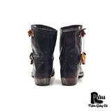  |SIZE 38| AREA FORTE DISTRESSED CRACKED LEATHER STRAPS BOOT Z38-6810 
