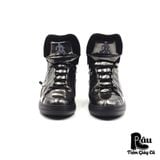  |SIZE 40| JEAN BAPTISTE RAUTUREAU HIGH-TOP BLACK PATENT LEATHER SNEAKER Z40-6849 