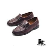  |SIZE 39| PONTE VECCHIO FIRENZE VINTAGE ITALIAN BURGUNDY BIT LOAFER AR39-6821 