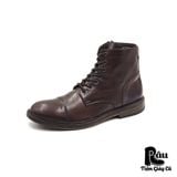  |SIZE 44| BRITISH PASSPORT STRAIGHT CAP DERBY ANKLE BOOTS Z44-6880 