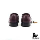  |SIZE 39| PONTE VECCHIO FIRENZE VINTAGE ITALIAN BURGUNDY BIT LOAFER AR39-6821 