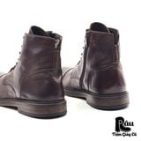  |SIZE 44| BRITISH PASSPORT STRAIGHT CAP DERBY ANKLE BOOTS Z44-6880 