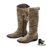  |SIZE 39| LIBERTY BLACK 9938 DISTRESSED STUDDED HIGH BOOT Z39-6899 