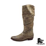  |SIZE 39| LIBERTY BLACK 9938 DISTRESSED STUDDED HIGH BOOT Z39-6899 