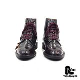  |SIZE 38.5| JOENSHOE HANDMADE MARCATO VINTAGE WINE SPLIT TOE BOOT Z38.5-6881 