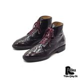  |SIZE 38.5| JOENSHOE HANDMADE MARCATO VINTAGE WINE SPLIT TOE BOOT Z38.5-6881 