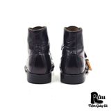  |SIZE 38.5| JOENSHOE HANDMADE MARCATO VINTAGE WINE SPLIT TOE BOOT Z38.5-6881 