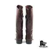  |SIZE 36| SANTE BORELLA VINTAGE BROWN MID-CALF BOOT Z36-6680 