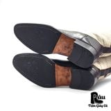  |SIZE 38.5| AIGLE CANVAS & LEATHER HIGH BOOT Z38.5-6682 